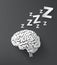 Vectorof sleep concept with brain.