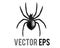 Vectot black eight legged arachnid or spider icon