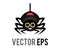 Vectot black eight legged arachnid or spider icon