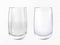 Vectpr realistic empty, milk glass cup set