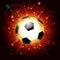 Vectro illustration of a soccer ball explosion