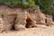 Veczemju klintis (Veczemju cliffs) on Baltic sea near Tuja, Latvia. Beautiful sea shore with sandstone cliffs