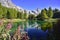 Veduta del Cervino e Lago Blu in Valle d`Aosta