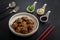 Veg manchurian served in a bowl