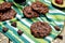 Vegan avocado cashew butter oats chocolate cookies