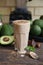 Vegan avocado milkshake with medjool dates