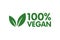 Vegan Bio, Ecology, Organic logo and icon, label, tag. Green leaf icon on white background