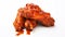 Vegan Buffalo Wings Made of Cauliflower Florets with BBQ Sauce. AI Generative