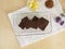 Vegan carob chocolate bars with cocoa butter