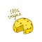 Vegan cheese doodle icon