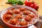 Vegan Chickpea Meatballs in Tomato Sauce