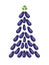 Vegan Christmas tree made of eggplants