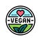 vegan cosmetic color icon vector illustration