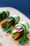 Vegan cucumber rolls