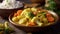 Vegan Curry dish - generative AI, AI generated