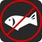 Vegan danger label. No fish, vegetarian
