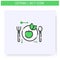 Vegan diet line icon. Editable illustration