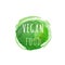Vegan food. Eco, organic labels. Green abstract hand drawn watercolor background. Natural, organic food, bio, eco design