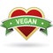 Vegan food label sticker