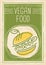 Vegan food promotional banner design with vegan burger