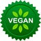 Vegan food seal button logo