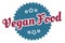 vegan food sign. vegan food vintage retro label.