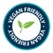 vegan friendly stamp on white
