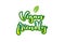 vegan friendly word font text typographic logo design with green