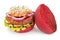 Vegan hamburger with microgreens