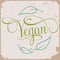 VEGAN hand lettering