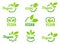 Vegan icon. Set of badges, emblems and stamps vector