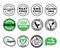 Vegan icon set. Bio, Ecology, Organic logos and icon, label, tag.