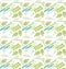 Vegan Life Seamless Vector Illustration - Plant based lifestyle repeating pattern