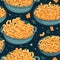 Vegan Mac And Cheese. Infinite, Seamless Backgrounds. Generative AI
