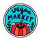 Vegan market hand drawn vector illustration in cartoon doodle stye smiling expressive pepper