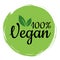 Vegan is one hundred percent. Vector illustration of food design. Inscriptions for a restaurant or cafe. Vector elements for