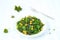 Vegan pea kale bowl