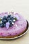 Vegan raw blueberry cake