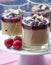 Vegan rice pudding with cherries