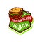 Vegan sandwich logo vector