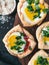 Vegan Shakshouka cups with vegan tofu eggs