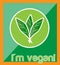 Vegan sign or banner