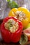 Vegan stuffed peppers with rice