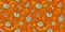 Vegan style seamless pattern with tropical fruits, vibrant fantasy colors