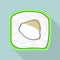 Vegan sushi roll icon, flat style