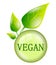 Vegan symbol isolated