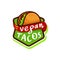 Vegan tacos logo vector