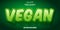 Vegan text effect, green editable font style