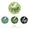 Vegan, vegetarian food logo