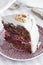 Vegan Walnut Lingonberry Cake with Cashew nut + Almond Frosting
